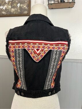 H&M Coachella Western Festival Denim Vest / Size: 4 / Festival / Cowgirl / Rodeo